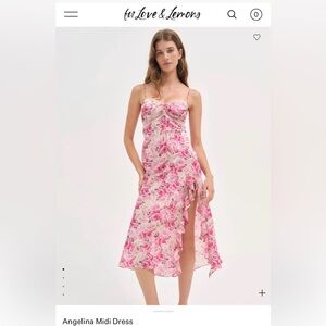 For Love And Lemons Angelina Midi Floral Dress